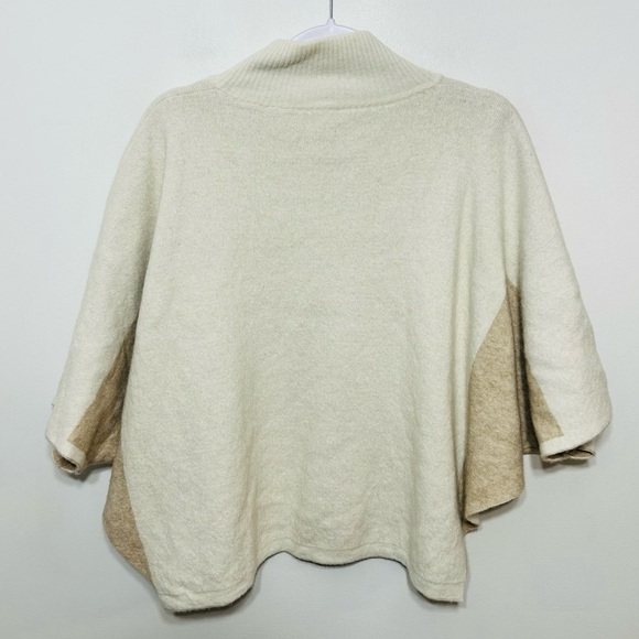 Note di Anita Cashmere and Merino Wool Blend Sweater Cape Poncho Made in Italy - Picture 3 of 6